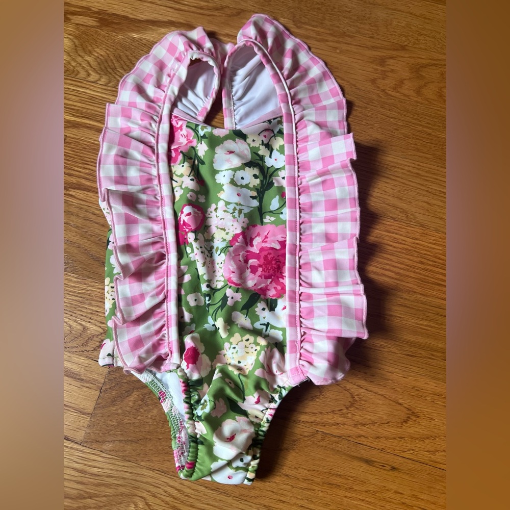 Sweet Honey floral girls 12 month bathing suit